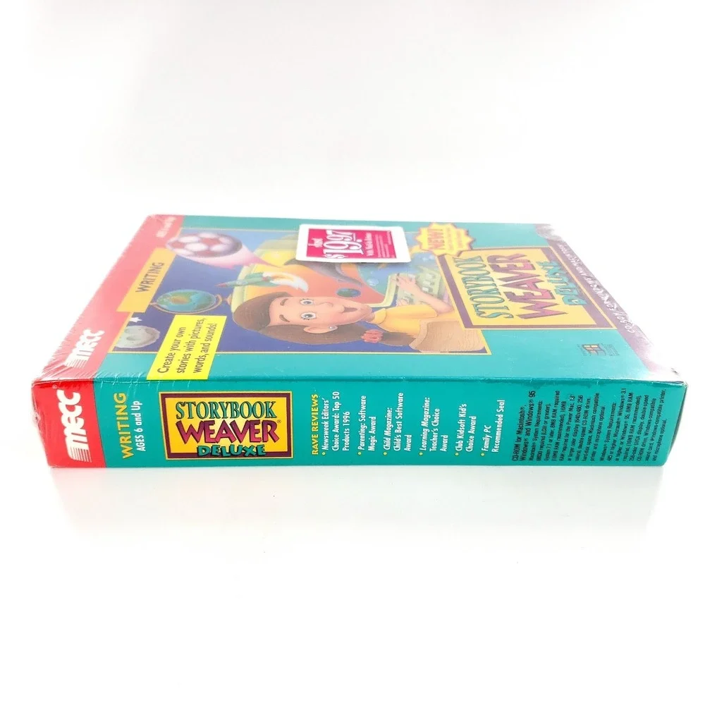 Mecc Storybook Weaver Deluxe Big Box Software CD Windows Mac 1996 New Sealed